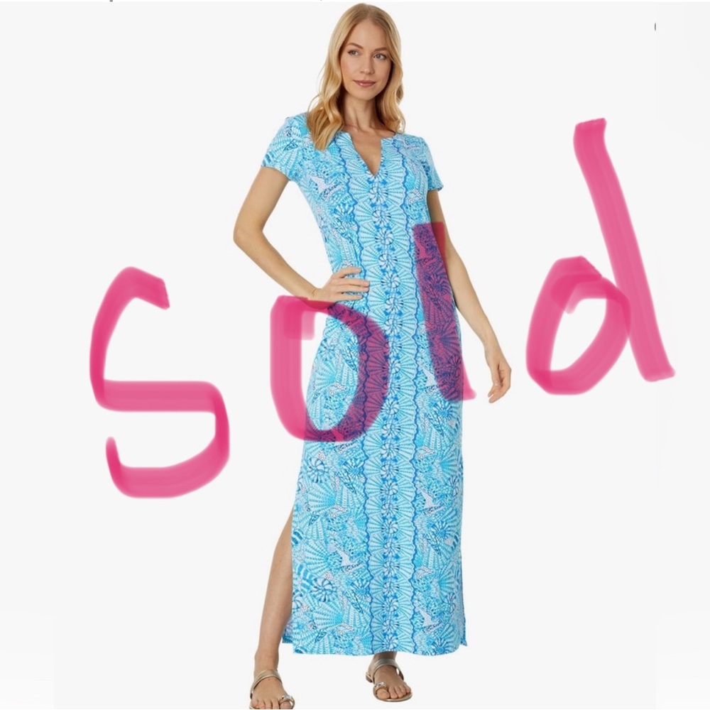 Lilly Pulitzer Sophiletta Short Sleeve Maxi Dress NWT Size Large